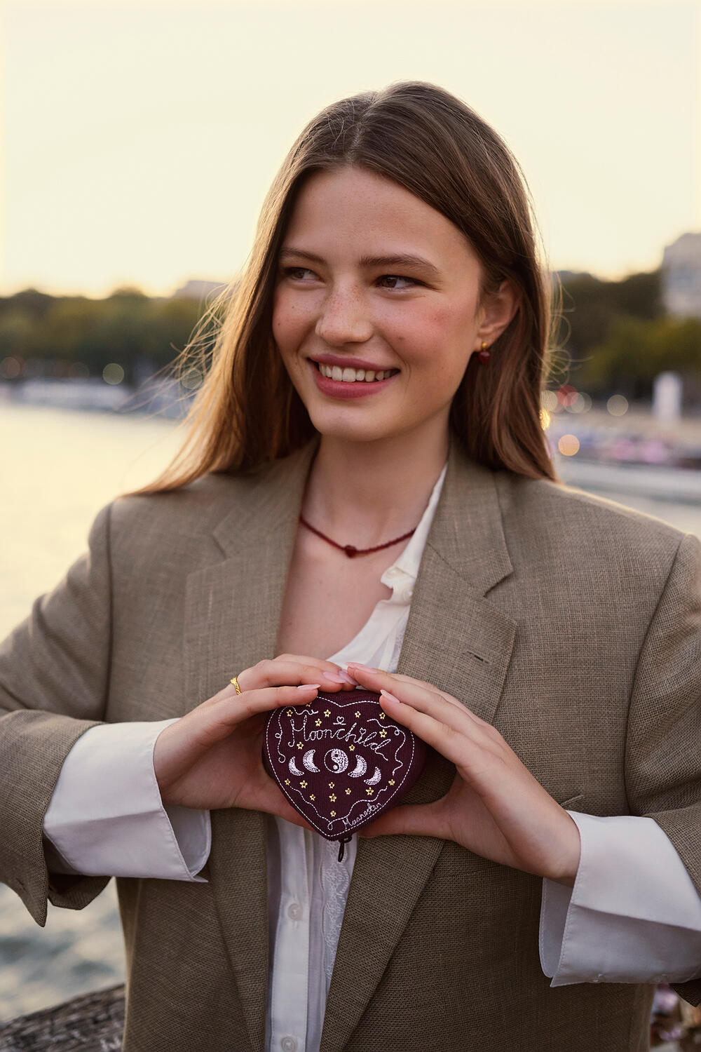 Heart smykkeskrin - Maroon